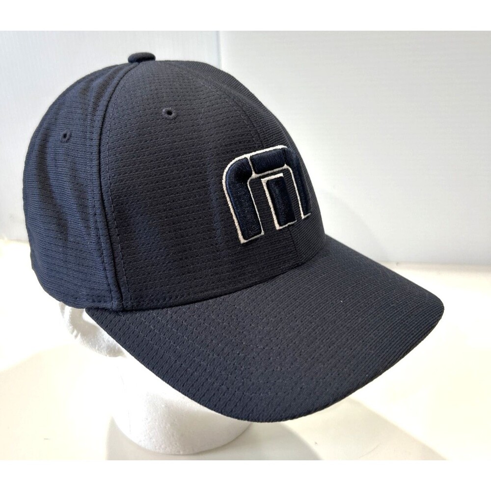 Travis Matthew Blue Golf Hat Cap Stretch Flexfit 110 Embroidered Yupoong L XL